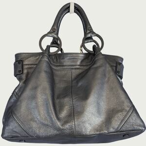 Elegant Black Leather Satchel
